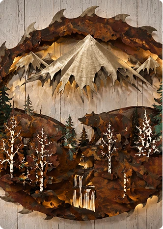 Mountain Scene Metal Wall Art