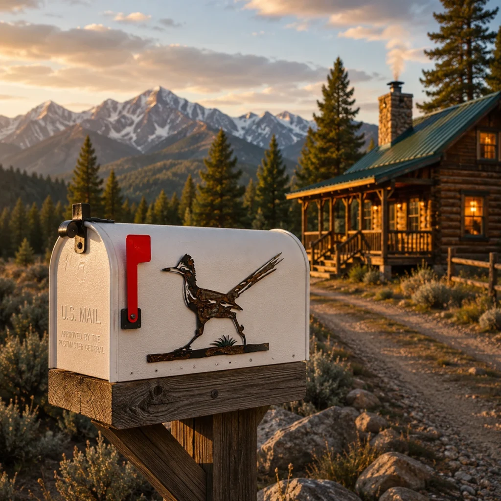 road runner on mailbox facing left