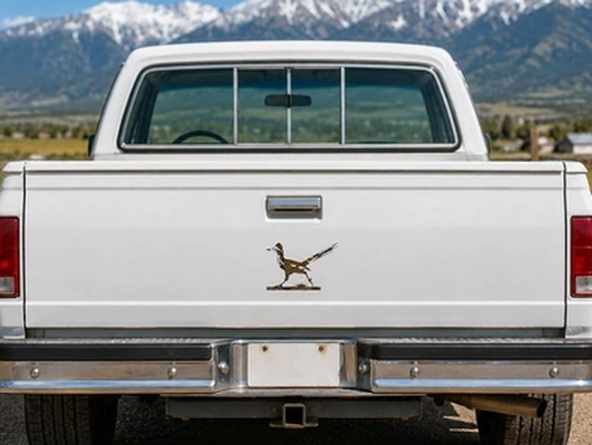 road runner on truck tailgate
