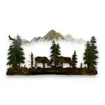 Bull moose fighting in the moutains