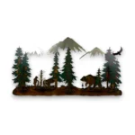 grizzly bear family amids some tree