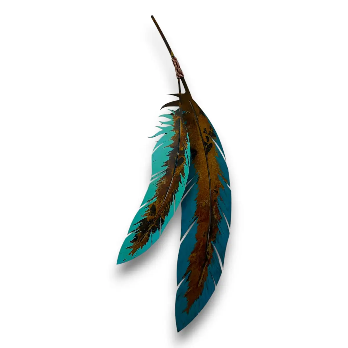 metal art double feather