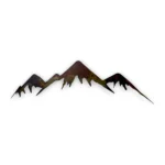 24'' metal mountain scene