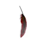 12'' hand painted metal feather