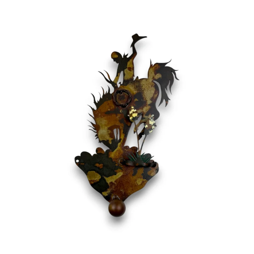 3D metal Single Coat Hook with Bronc / Yucca