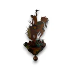 3D metal art Single Coat Hook with Bronc / Cactus