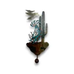 single hook kokopelli with 3D metal art