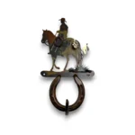 cowboy riding with horseshoe hook