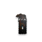 metal single light switch with bear