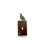 metal single switch light cover quail