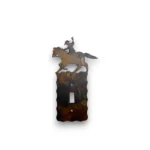 metal single light switch cover with cowboy