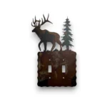 elk on a metal triple switch cover