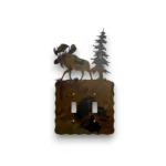 moose on a metal double switch cover
