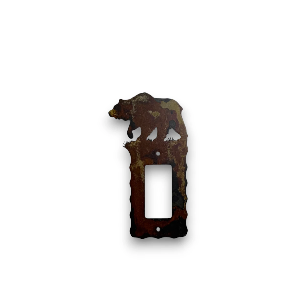 metal electric switch cover with bear