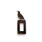 metal single rocker light switch cover with quail