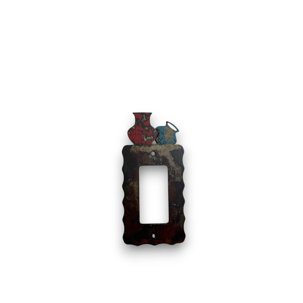 metal single rocker switch with pottery