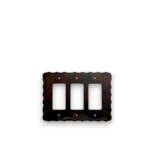 metal triple rocker switch cover