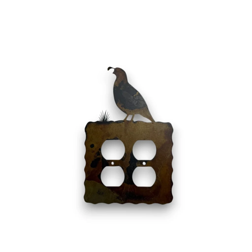 quail double outlet cover