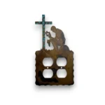praying cowboy at the cross double outlet