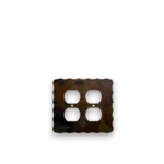 double outlet plain metal cover