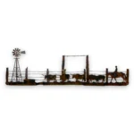 3d metal wall art of a cattle drive