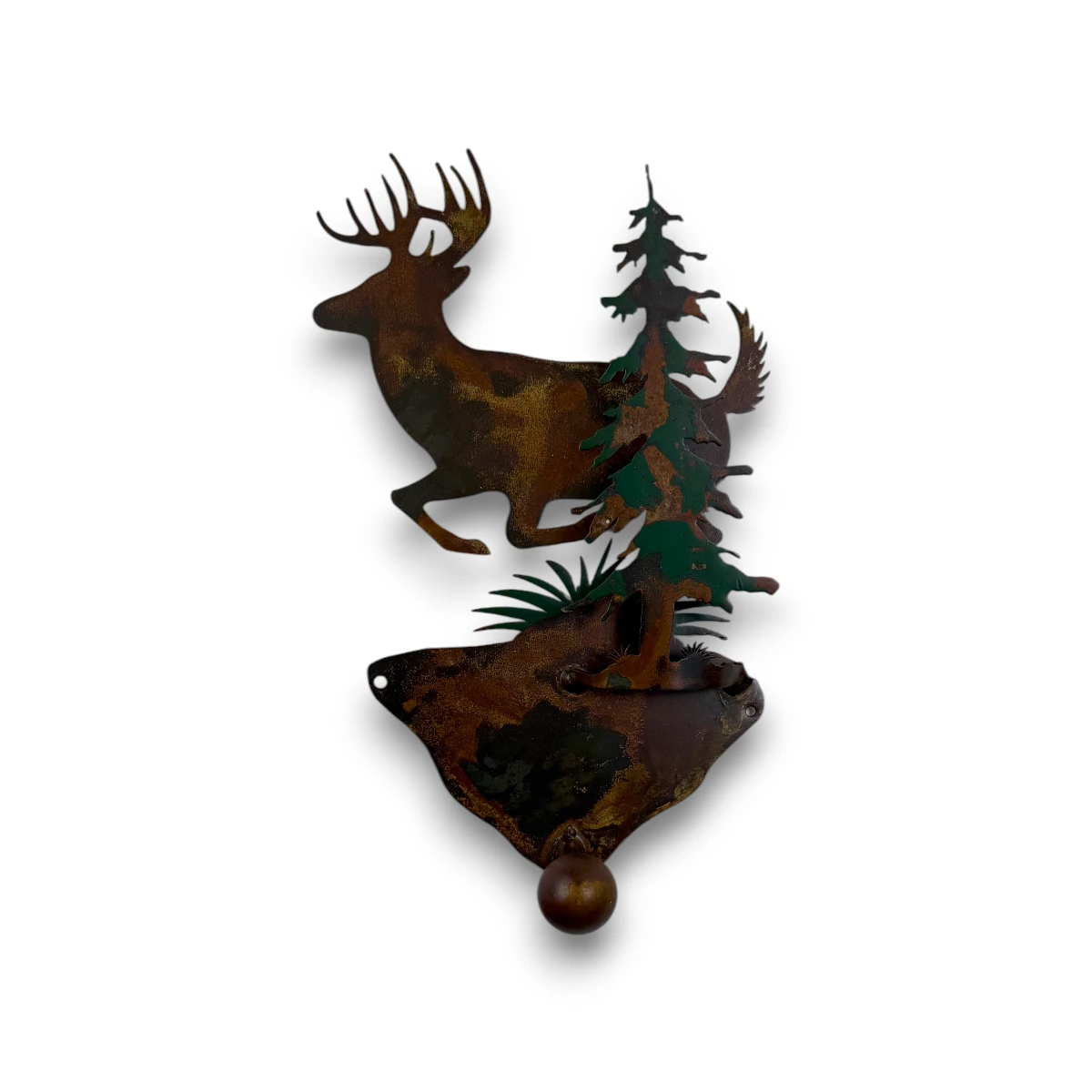 handcrafted 3D metal art hook